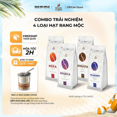 [TIẾT KIỆM] 4 Túi Cà Phê Nguyên Chất 100% Arabica / Robusta / Culi / Moka (1kg) Chính Hãng Ban Me Gold - Honee Coffee