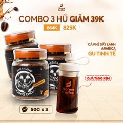 [COMBO] 3 Hũ Cà Phê Sấy Lạnh Arabica (50g x 3) - Cafe Sấy Lạnh Hương Chồn - Cà Phê Chồn Hoà Tan Ban Me Gold