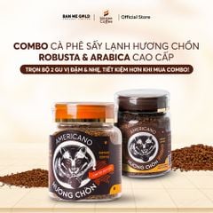 [COMBO TRẢI NGHIỆM] 100% Cà Phê Arabica (50g) x Robusta (30g) Sấy Lạnh Hương Chồn Americano