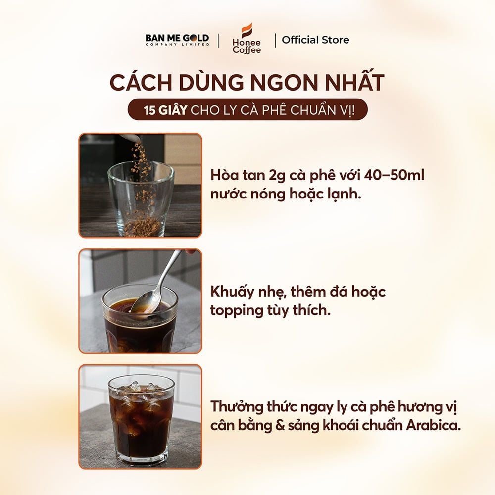 Cà Phê Sấy Lạnh Hương Chồn Americano (50g) - Cà Phê Hòa Tan Sấy Lạnh 100% Hạt Arabica