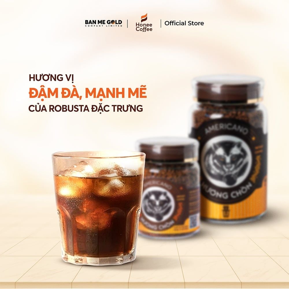 Cà Phê Hương Chồn Sấy Lạnh Americano (30g/80g) - Cà Phê Hòa Tan Sấy Lạnh 100% Robusta