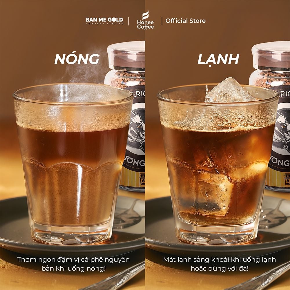 Cà Phê Hương Chồn Sấy Lạnh Americano (30g/80g) - Cà Phê Hòa Tan Sấy Lạnh 100% Robusta