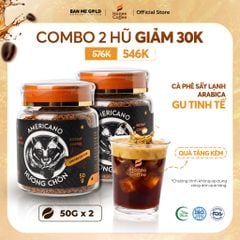 [COMBO TINH TẾ] 2 Hũ Cà Phê Sấy Lạnh Arabica (50g x 2) - Cafe Sấy Lạnh Hương Chồn - Cà Phê Chồn Hoà Tan Ban Me Gold