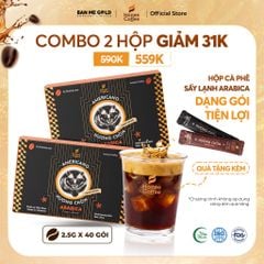 [COMBO TIỆN LỢI] 2 Hộp Cà Phê Sấy Lạnh ARABICA (2.5g x 40 gói) Cafe Sấy Lạnh Nhẹ Nhàng Tiện Mang Đi Du Lịch Honee Coffee