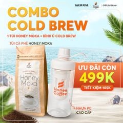 [COMBO COLDBREW MUSTRY] HONEY MOKA (250GR) + BÌNH Ủ 600ML | TẶNG LY THỦY TINH