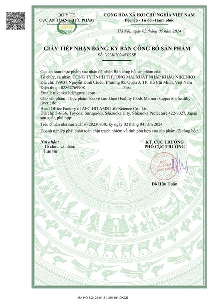 Viên Uống Mamori Hỗ Trợ Chức Năng Gan, Men gan cao, Thải độc gan, Gan nhiễm mỡ