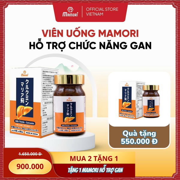 Viên Uống Mamori Hỗ Trợ Chức Năng Gan, Men gan cao, Thải độc gan, Gan nhiễm mỡ