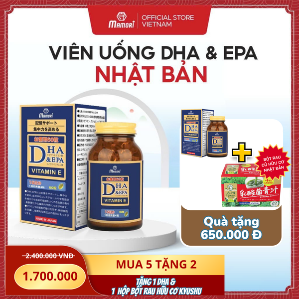 Viên Uống Mamori DHA & EPA Hỗ Trợ Trí Nhớ