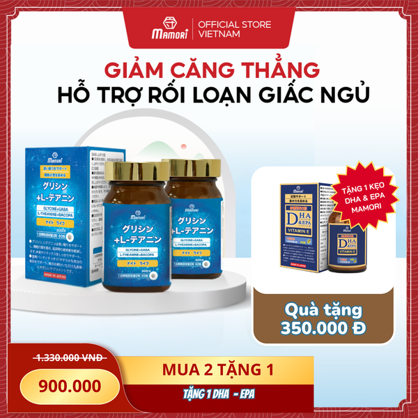 Viên Uống Mamori Glycine + L-theanine Giảm Căng Thẳng, Hỗ Trợ Giấc Ngủ