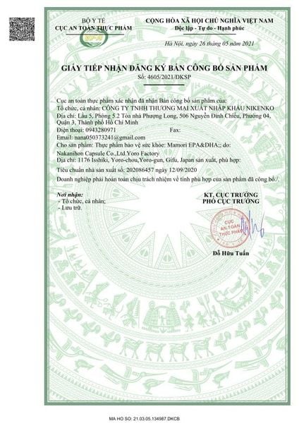 Viên Uống Mamori DHA & EPA Hỗ Trợ Trí Nhớ