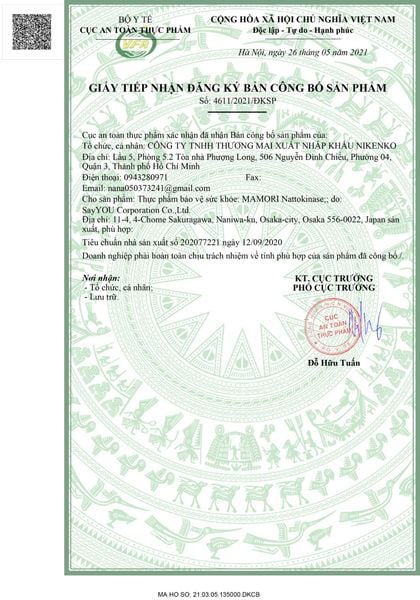 Viên Uống Mamori Nattokinase 2400FU Hỗ Trợ Phòng Ngừa Đột Qụy