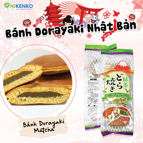 Dorayaki Matcha – Vị Trà Xanh Thanh Mát Chuẩn Nhật - 5 cái