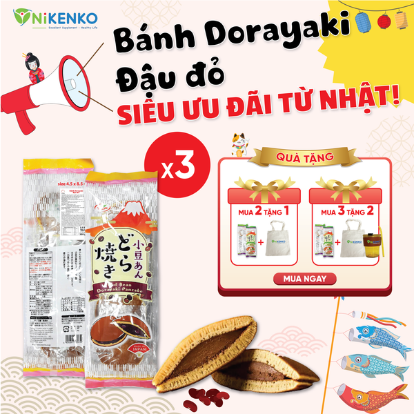 Dorayaki – Hương Ngọt Đậu Đỏ, Mềm Mịn Chuẩn Nhật - 5 Cái - 300g