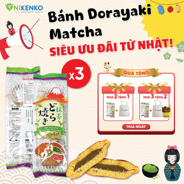 Dorayaki Matcha – Vị Trà Xanh Thanh Mát Chuẩn Nhật - 5 cái