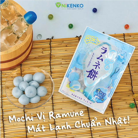 Bánh Mochi Soda Chanh Ramune 115g - Mát Lạnh, dẻo mềm chuẩn Nhật