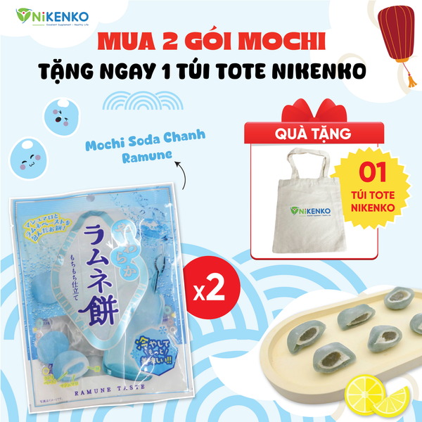 Bánh Mochi Soda Chanh Ramune 115g - Mát Lạnh, dẻo mềm chuẩn Nhật