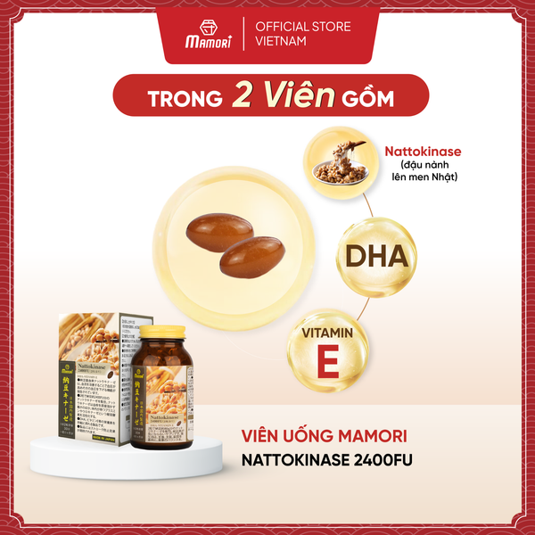 Viên Uống Mamori Nattokinase 2400FU Hỗ Trợ Phòng Ngừa Đột Qụy
