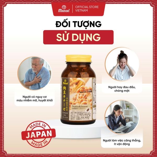 Viên Uống Mamori Nattokinase 2400FU Hỗ Trợ Phòng Ngừa Đột Qụy
