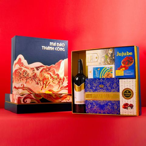 Set quà Mã Đáo Thành Công( Đỏ và Xanh Dương) A22-9