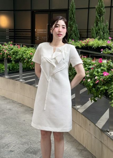  Đầm dáng suông kết hoa 3D - TFL336KH 