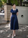  Đầm Midi Xòe Lụa Ruby Cao Cấp TIFALU Đầm Trung Niên Thanh Lịch U40-U60 - TFL434 