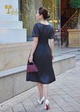  Đầm lụa dự tiệc - TFL747BLK 