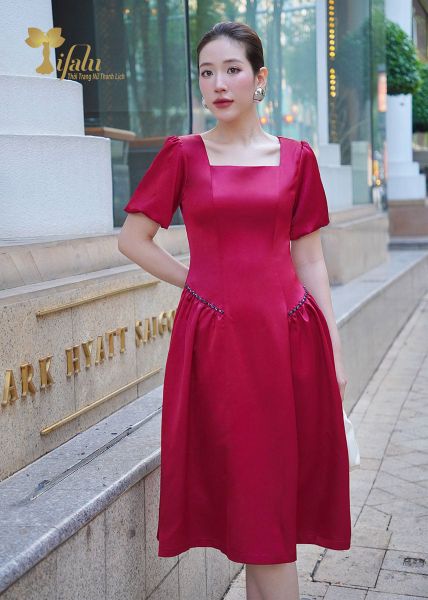  Đầm lụa dự tiệc - TFL747RED 