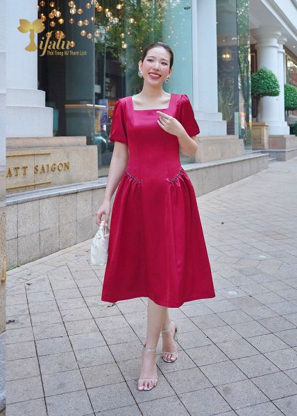  Đầm lụa dự tiệc - TFL747RED 