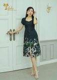  Đầm midi dáng ôm chất gấm tafta - TFL829GTBLK 