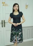  Đầm midi dáng ôm chất gấm tafta - TFL829GTBLK 