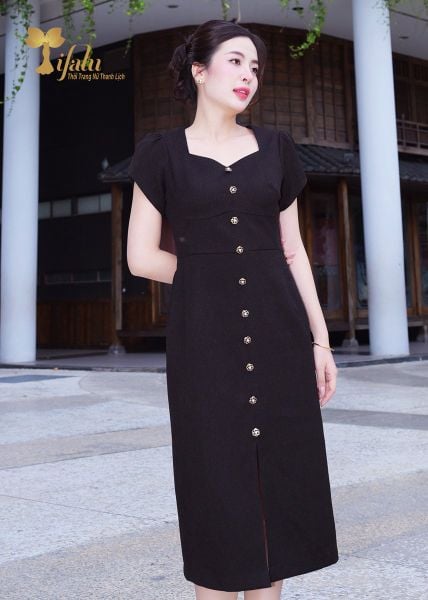  Đầm midi dáng ôm - TFL829BLK 
