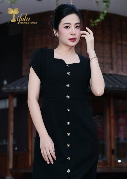  Đầm midi dáng ôm - TFL829BLK 