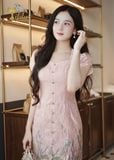  Đầm midi dáng ôm chất gấm tafta - TFL829GTPNK 