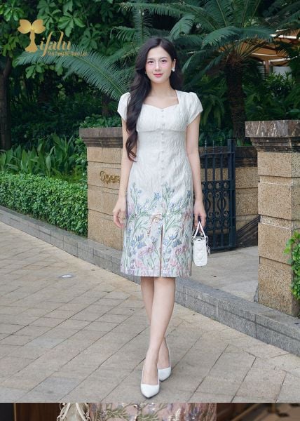  Đầm gấm tafta dáng ôm - TFL829 