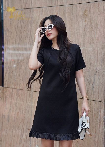  Đầm dáng suông bèo lai - TFL915BLK 