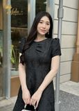  Đầm gấm tafta dáng xoè - TFL921BLK 