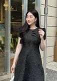  Đầm gấm tafta dáng xoè - TFL921BLK 