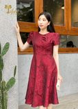  Đầm gấm tafta dáng xoè - TFL921RED 