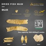  [SỈ] Bong Bóng Cá Xuất Khẩu – BS03 – 巴沙鱼胶 Dried Fish Maw 
