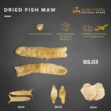  Bong Bóng Cá Nấu Súp – BS03 dạng miếng – Dried Fish Maw 