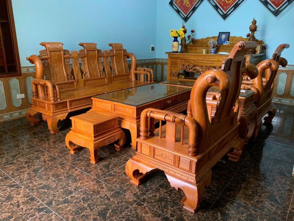 Bộ Bàn Ghế Tần Phòng Khách Gỗ BT01