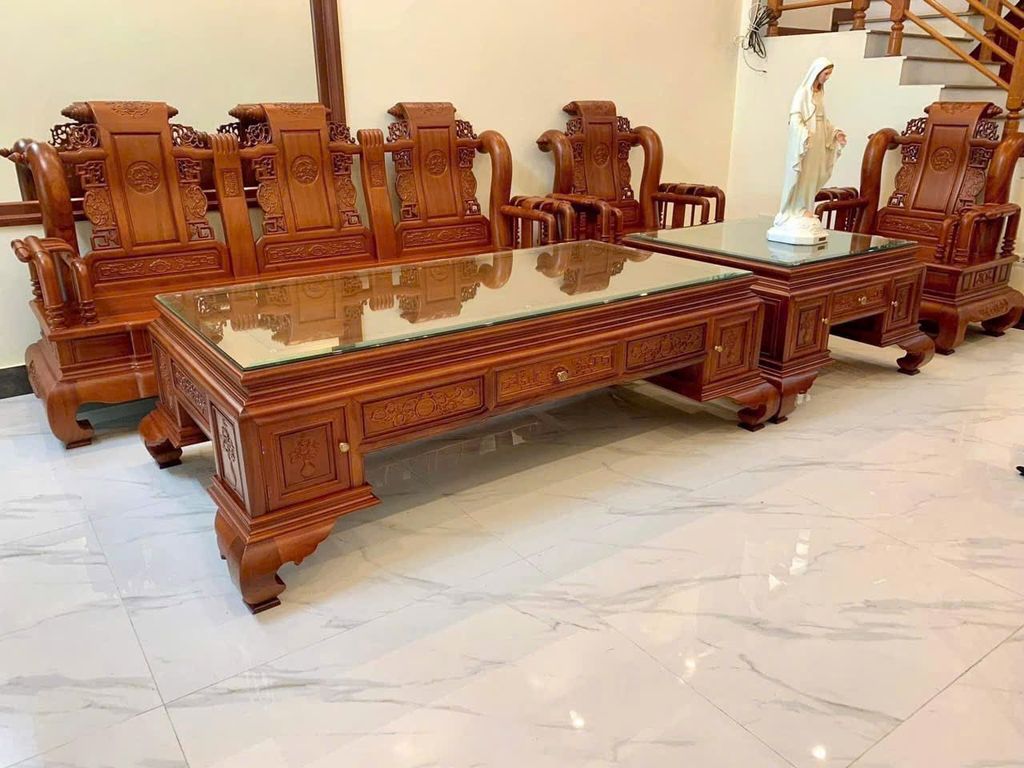 Bộ Bàn Ghế Tần Phòng Khách Gỗ BT02