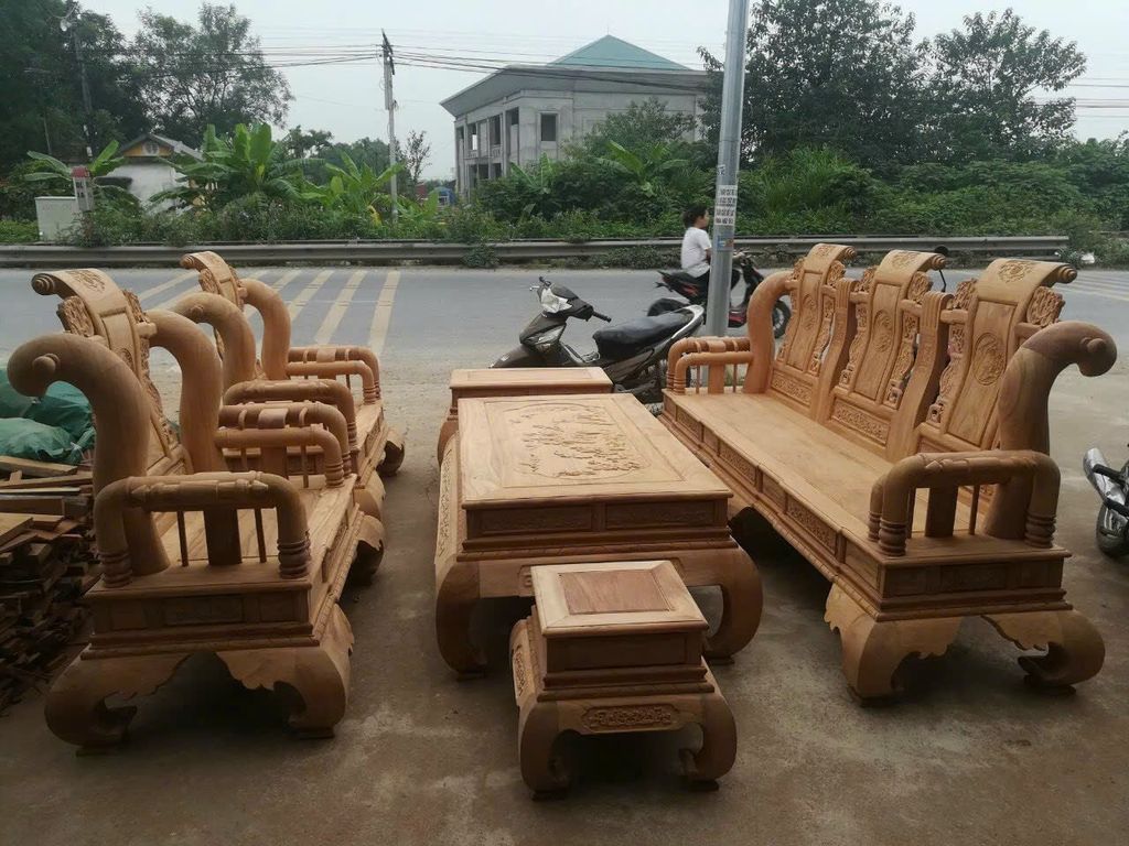 Bộ Bàn Ghế Tần Phòng Khách Gỗ BT03