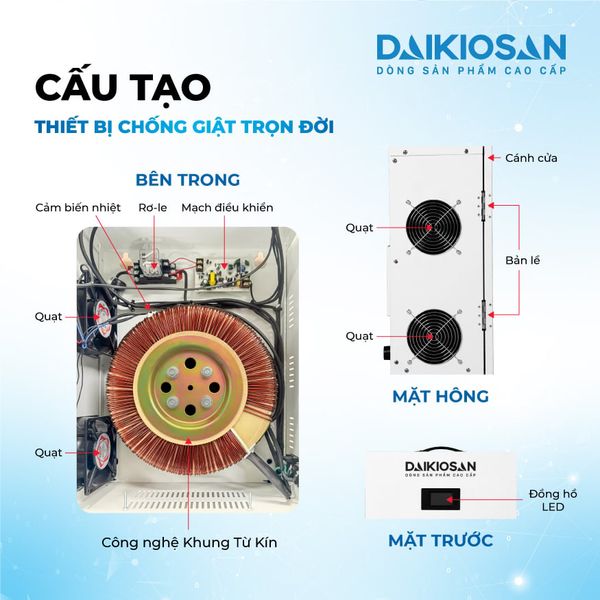 Chống giật trọn đời Daikiosan 15KVA DE150 1F