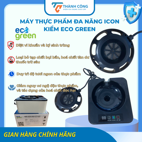 Máy Rửa Thực Phẩm Đa Năng KHỬ KHUẨN RAU CỦ QUẢ THỊT CÁ ECO GREEN Loại Bỏ 99,9% Vi khuẩn