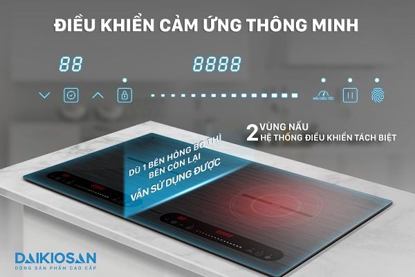 Bếp từ đôi Daikiosan DKT-200006
