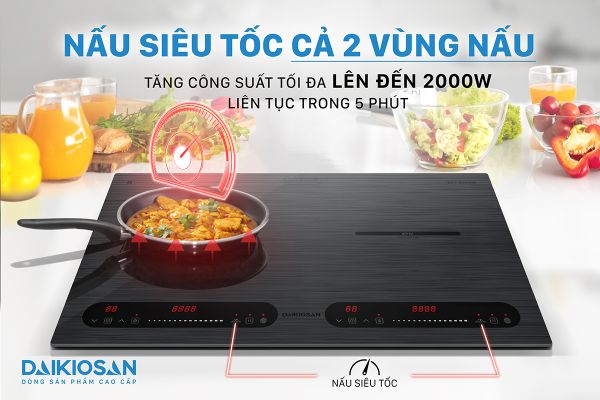 Bếp từ đôi Daikiosan DKT-200006