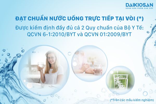 Máy lọc nước RO để gầm không tủ Daikiosan DSW-34009D3 thông dụng