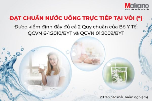 Máy lọc nước RO để gầm không tủ Makano MKW-44009D thông dụng