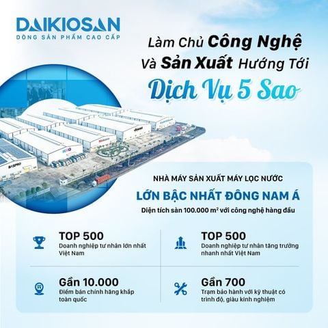 Máy lọc nước RO để gầm không tủ Daikiosan DSW-34009D3 thông dụng